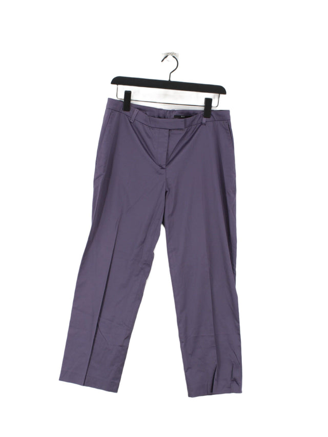 Boss Women's Suit Trousers UK 10 Purple 100% Elastane