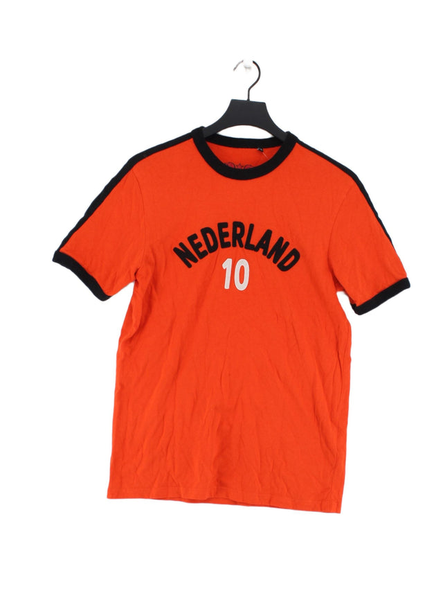 Superdry Women's T-Shirt S Orange 100% Cotton