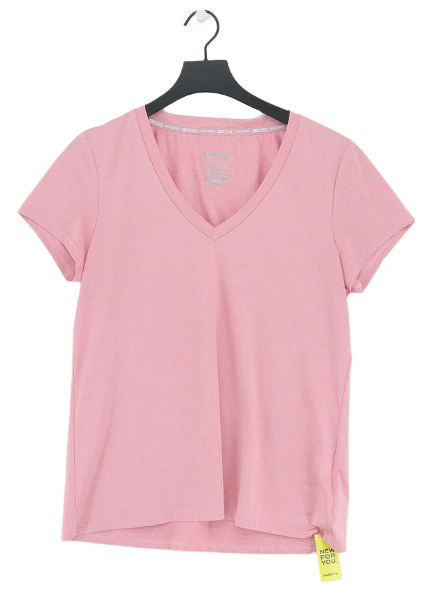 Mountain Warehouse Women's T-Shirt UK 14 Pink Polyester with Elastane