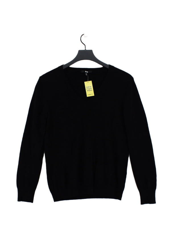 Uniqlo Women's Jumper L Black 100% Cashmere