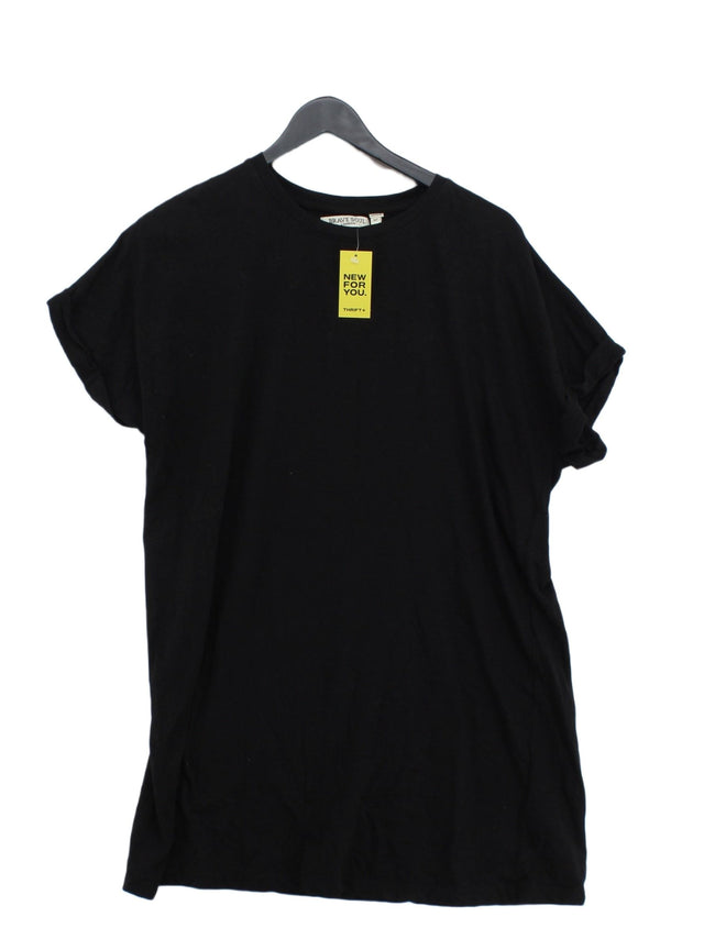 Brave Soul Women's T-Shirt UK 12 Black 100% Cotton