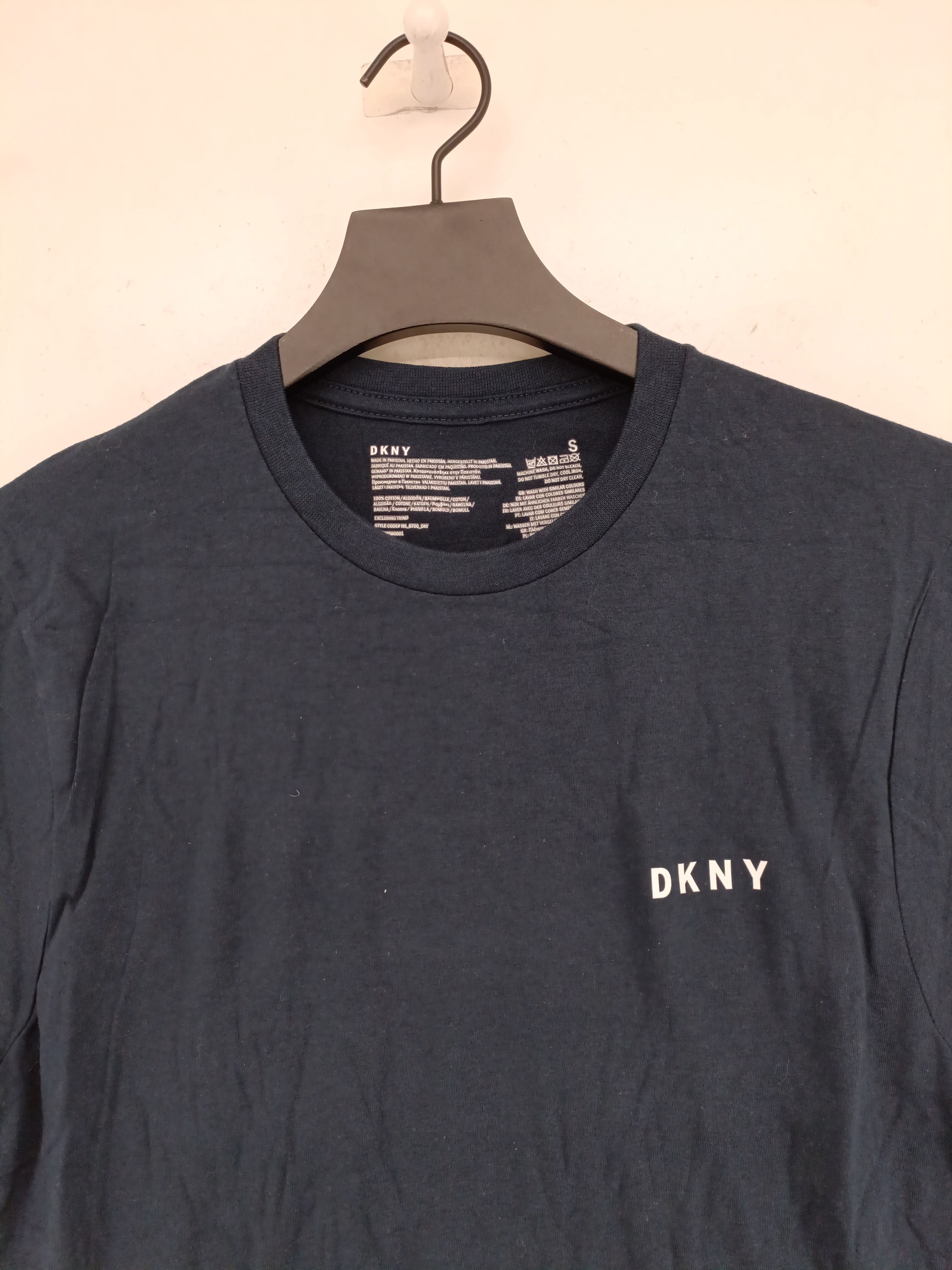 Dkny Men's T-Shirt S Blue 100% Cotton