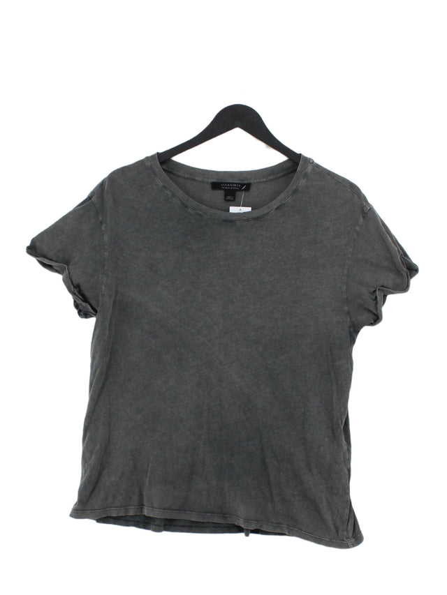 AllSaints Women's T-Shirt UK 14 Grey 100% Other