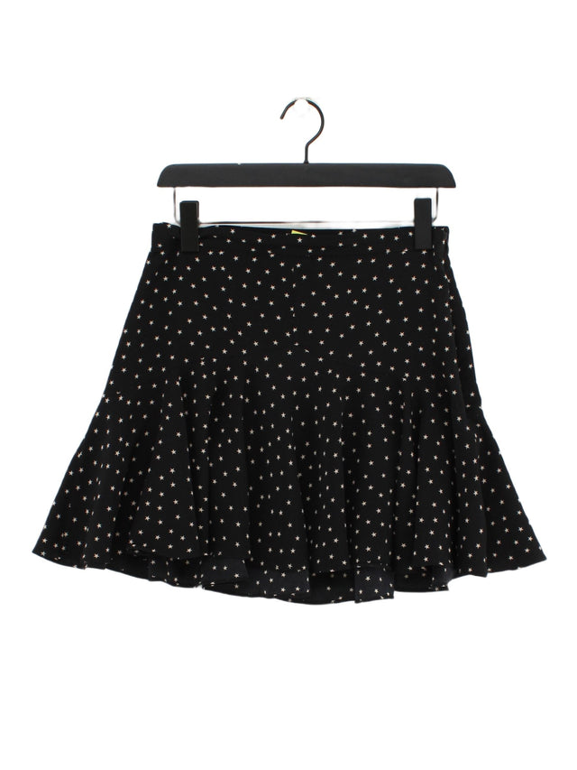 Topshop Women's Midi Skirt UK 10 Black 100% Polyester
