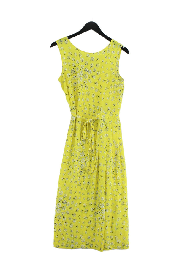 L.K. Bennett Women's Maxi Dress UK 12 Yellow 100% Polyester
