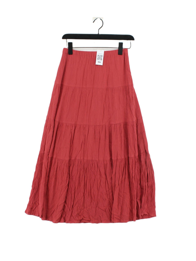 Hush Women's Maxi Skirt UK 4 Red 100% Viscose