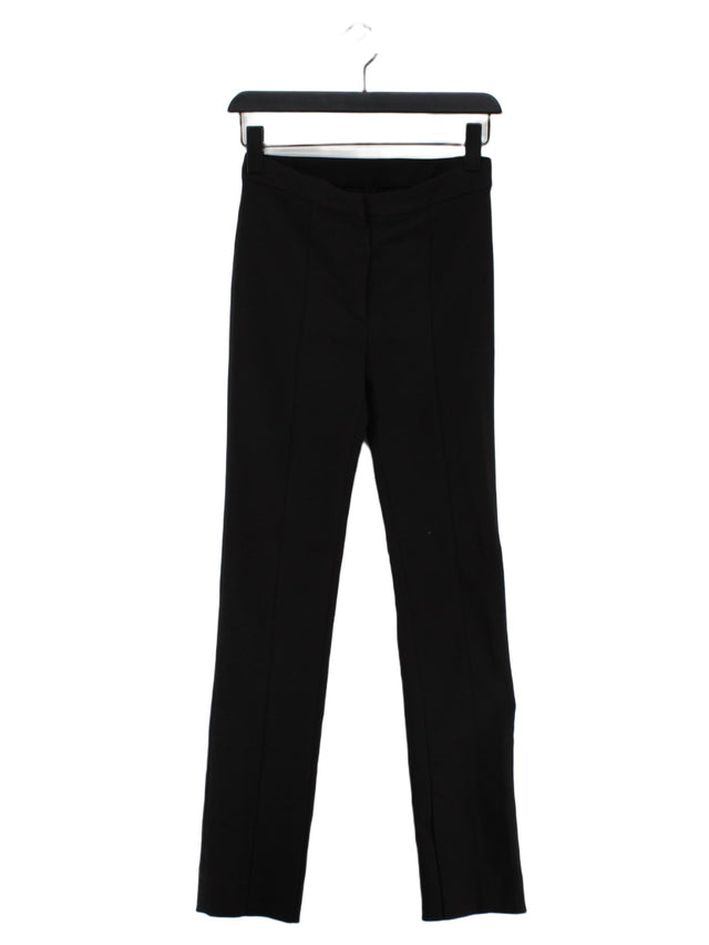 Arket Women's Suit Trousers UK 6 Black Cotton with Elastane, Polyester