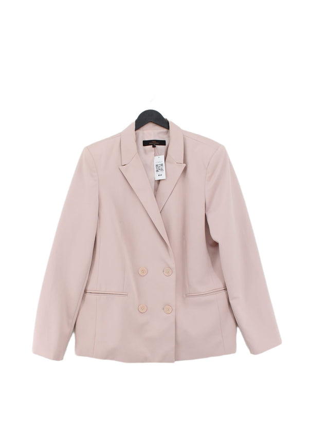 Next Women's Blazer UK 18 Pink Polyester with Elastane, Viscose
