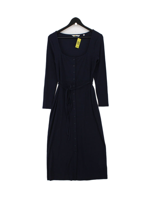 Boden Women's Midi Dress UK 10 Blue Cotton with Elastane, Other