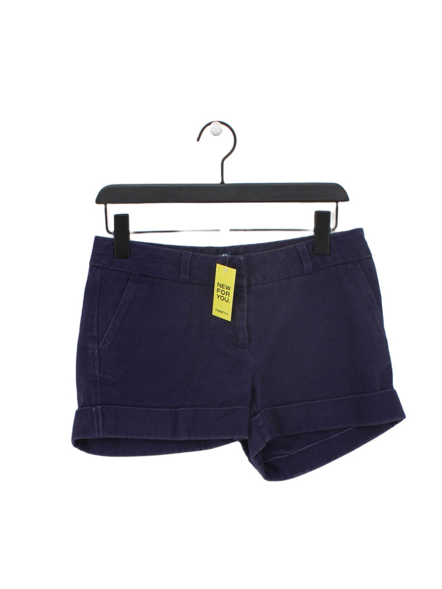 Petit Bateau Women's Shorts S Blue 100% Cotton