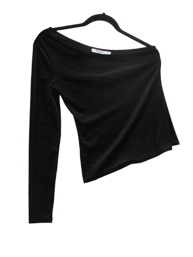 NA-KD Women's Top S Black Polyester with Elastane