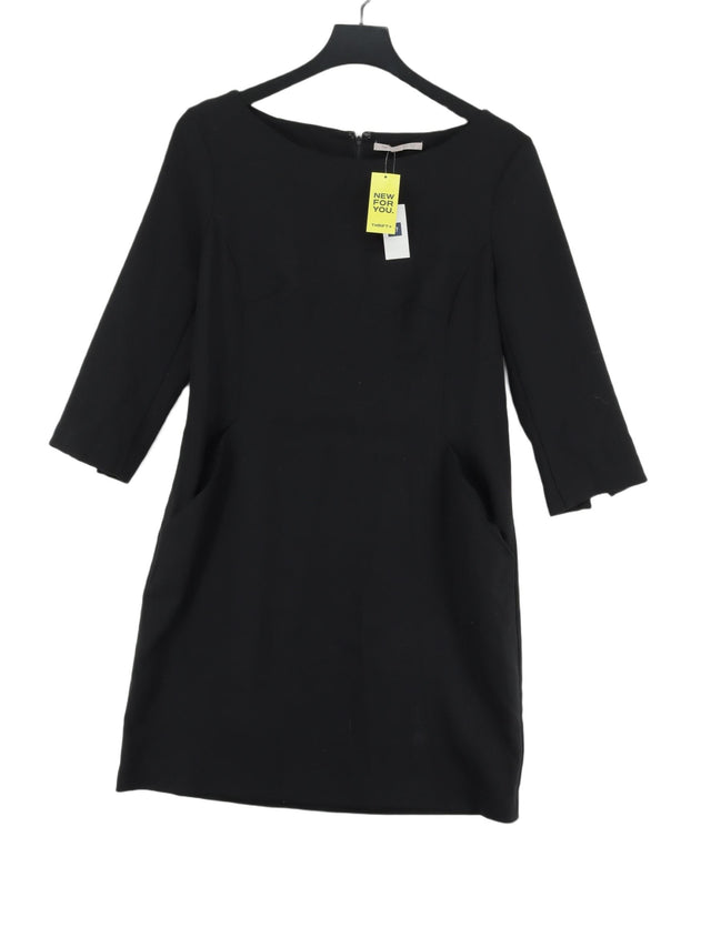 Gap Women's Midi Dress UK 12 Black Polyester with Elastane, Viscose