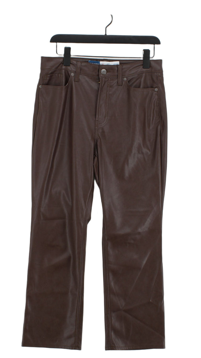 Old Navy Women's Trousers UK 12 Brown 100% Polyester