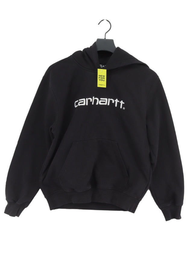 Carhartt Women's Hoodie S Black Cotton with Polyester, Spandex