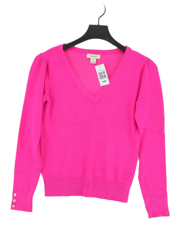Oasis Women's Jumper XS Pink Viscose with Nylon