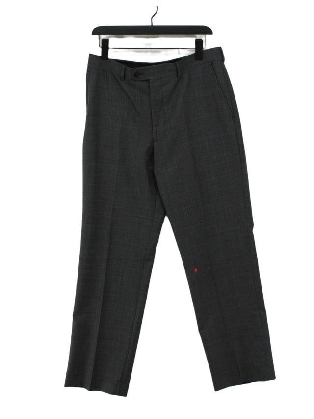 Austin Reed Men's Suit Trousers W 34 in Grey 100% Wool