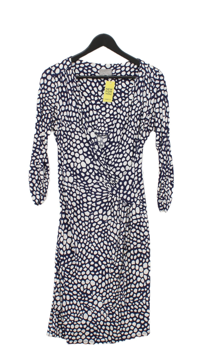 Ghost Women's Midi Dress UK 12 Blue 100% Viscose