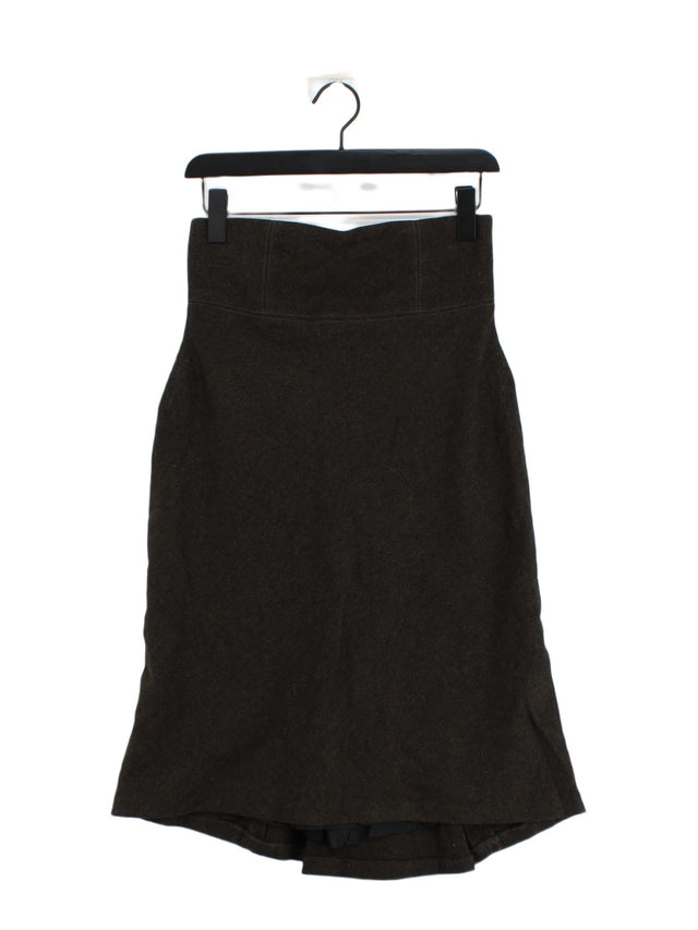 Zara Women's Midi Skirt M Multi Wool with Nylon, Rayon