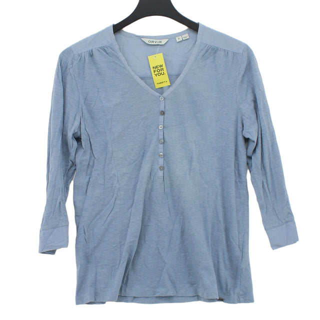 Orvis Women's Top S Blue 100% Cotton