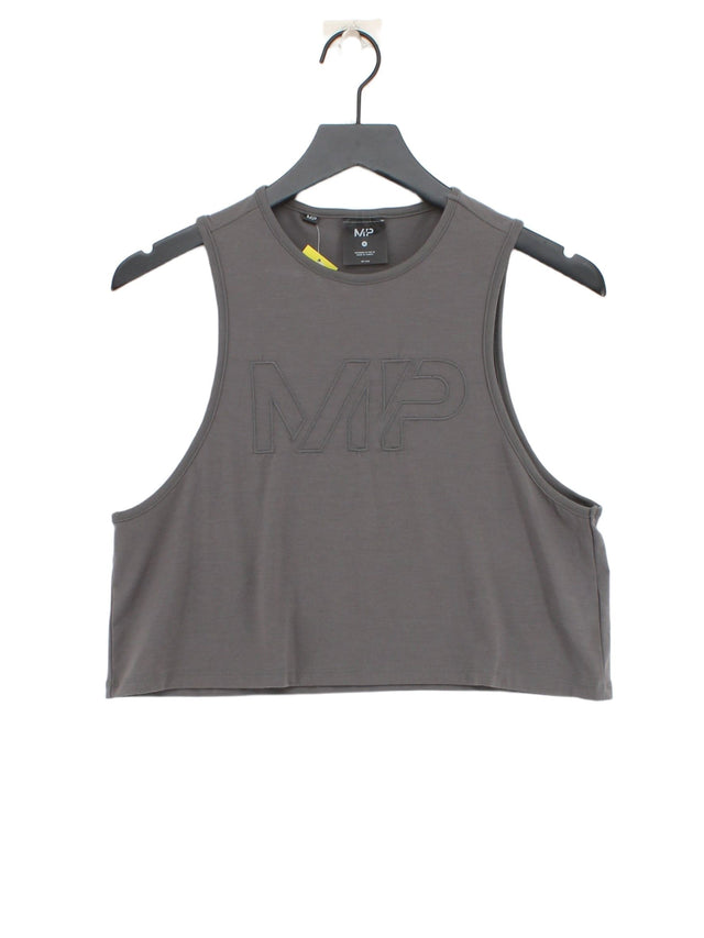 MP Women's T-Shirt S Grey Polyester with Cotton, Elastane