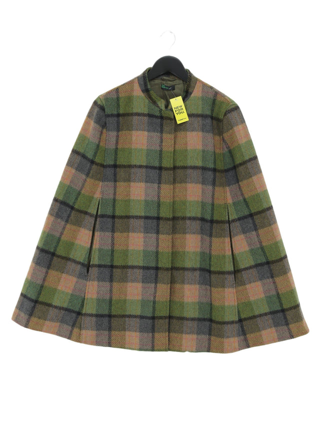 Stile Benetton Women's Coat UK 14 Green Wool with Other, Polyamide, Viscose
