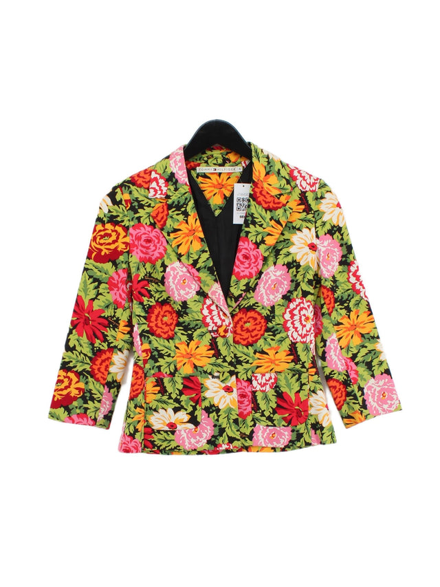 Tommy Hilfiger Women's Blazer UK 8 Multi Cotton with Polyester, Spandex