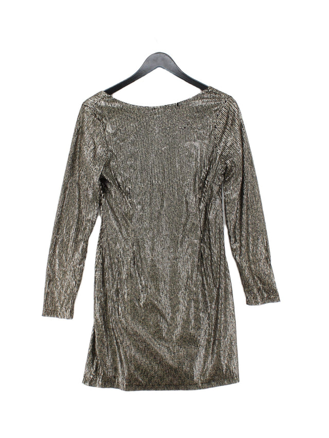 Roman Women's Midi Dress UK 14 Gold 100% Polyester