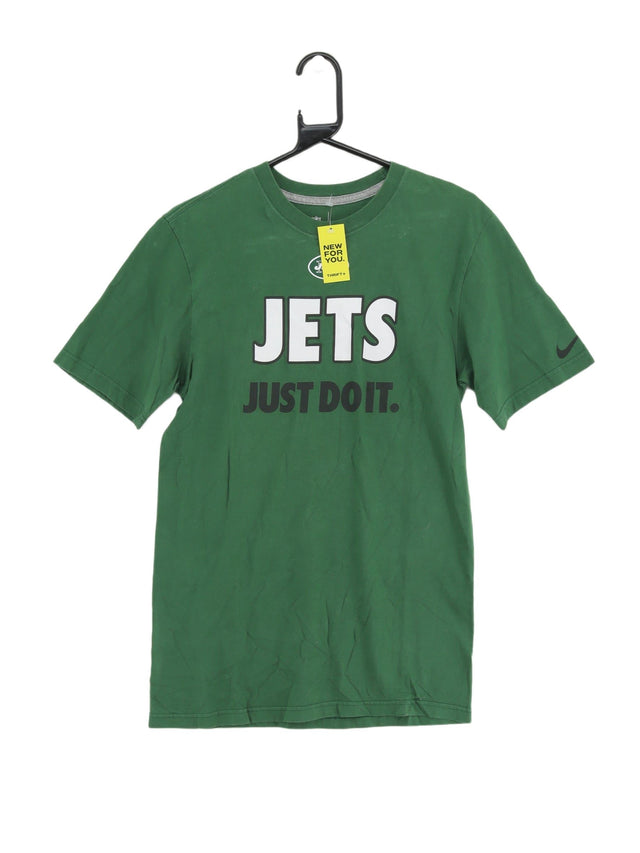 Vintage Nike Men's T-Shirt S Green 100% Cotton