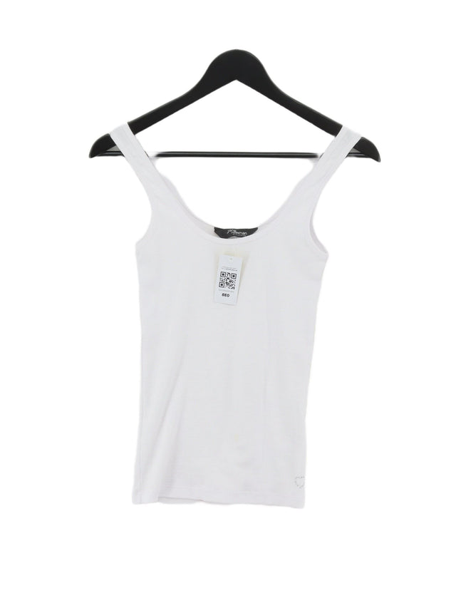 Jane Norman Women's T-Shirt UK 10 White Cotton with Elastane