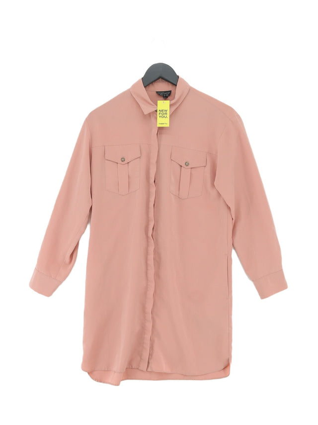 Topshop Women's Shirt UK 8 Pink 100% Polyester