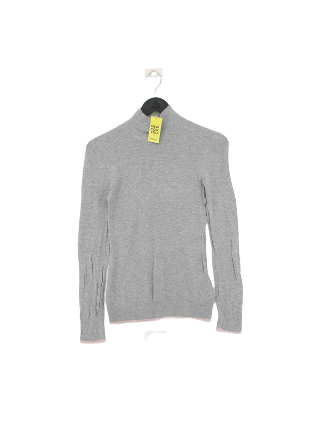 Ted Baker Women's Jumper UK 8 Grey Viscose with Other, Polyester