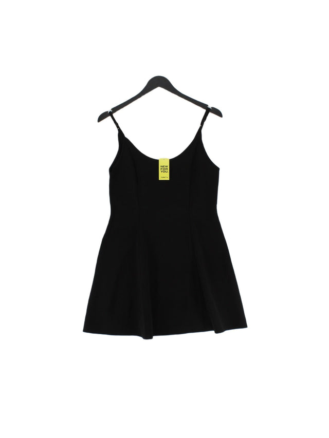 Zara Women's Mini Dress S Black 100% Polyester