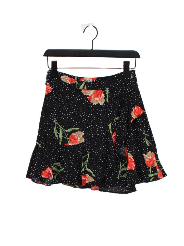 Topshop Women's Mini Skirt UK 6 Black 100% Viscose