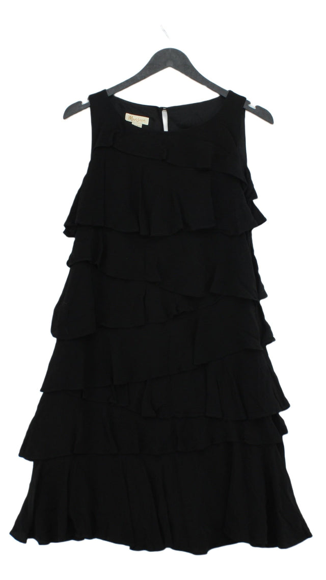 Monsoon Women's Midi Dress UK 12 Black 100% Viscose