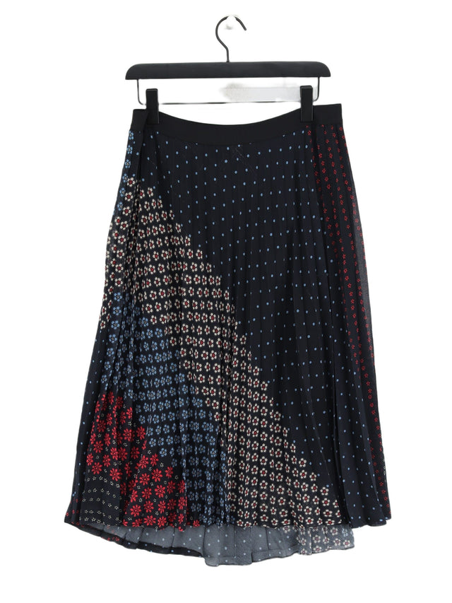 Gerard Darel Women's Midi Skirt W 32 in Blue 100% Polyester