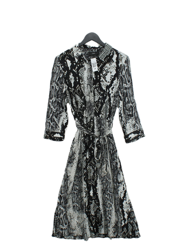 Next Women's Midi Dress UK 14 Black 100% Viscose