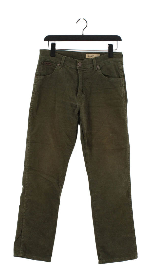 Wrangler Men's Jeans W 32 in Green Cotton with Elastane