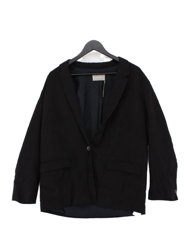 Everlane Women's Blazer UK 12 Black Polyester with Linen