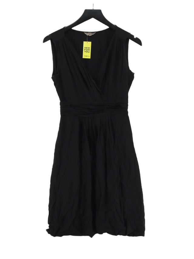 Jigsaw Women's Midi Dress UK 10 Black Viscose with Elastane, Wool