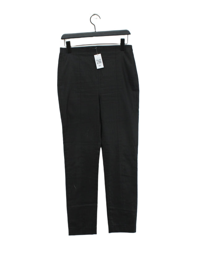 COS Women's Suit Trousers UK 12 Black Cotton with Elastane, Polyester
