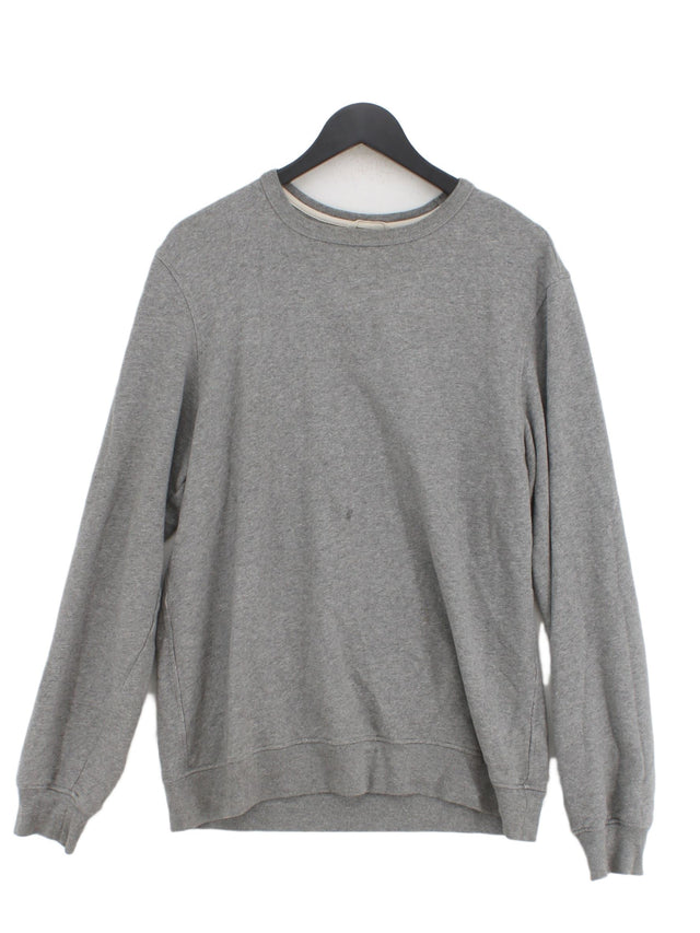 Albam Men's Jumper M Grey 100% Cotton