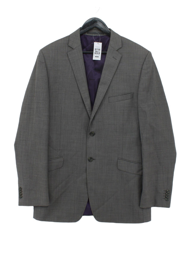 Paul Costelloe Men's Blazer Chest: 51 in Grey 100% Other