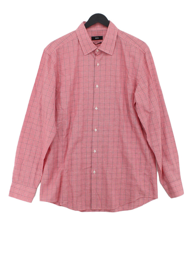 Hugo Boss Men's Shirt Chest: 42 in Red 100% Other