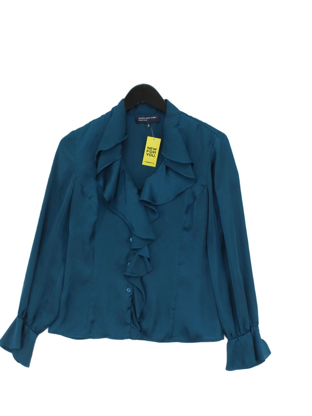 Jones New York Women's Shirt S Blue 100% Polyester