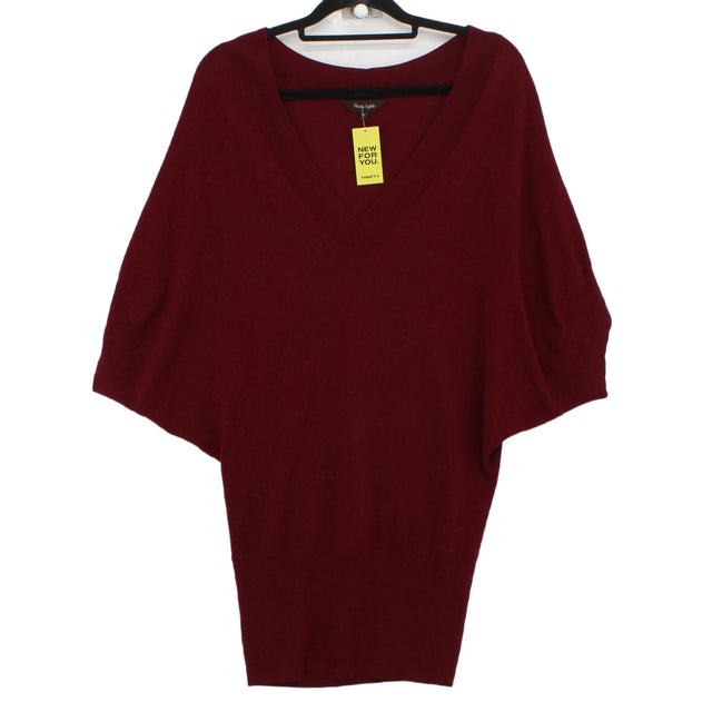 Phase Eight Women's Top UK 10 Red Viscose with Nylon, Wool