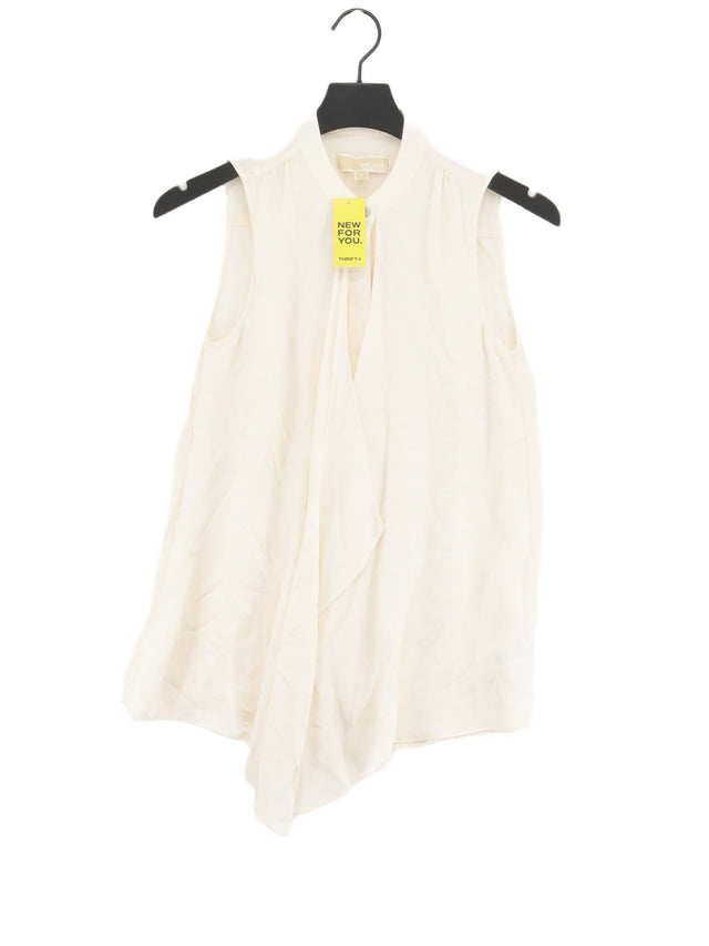 Michael Kors Women's Blouse XS White 100% Silk