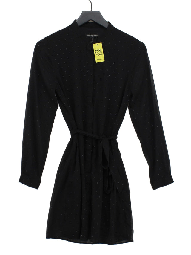 Banana Republic Women's Midi Dress UK 6 Black 100% Polyester
