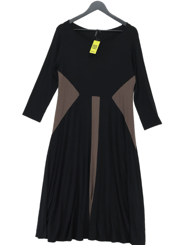 Yong Kim Women's Midi Dress UK 16 Black Lyocell Modal with Elastane