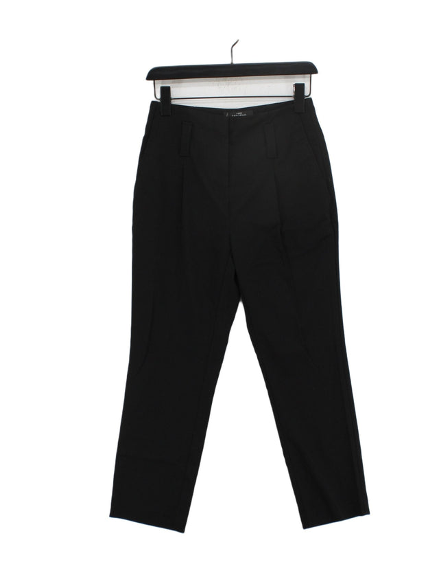 Next Women's Suit Trousers UK 6 Black Polyester with Viscose
