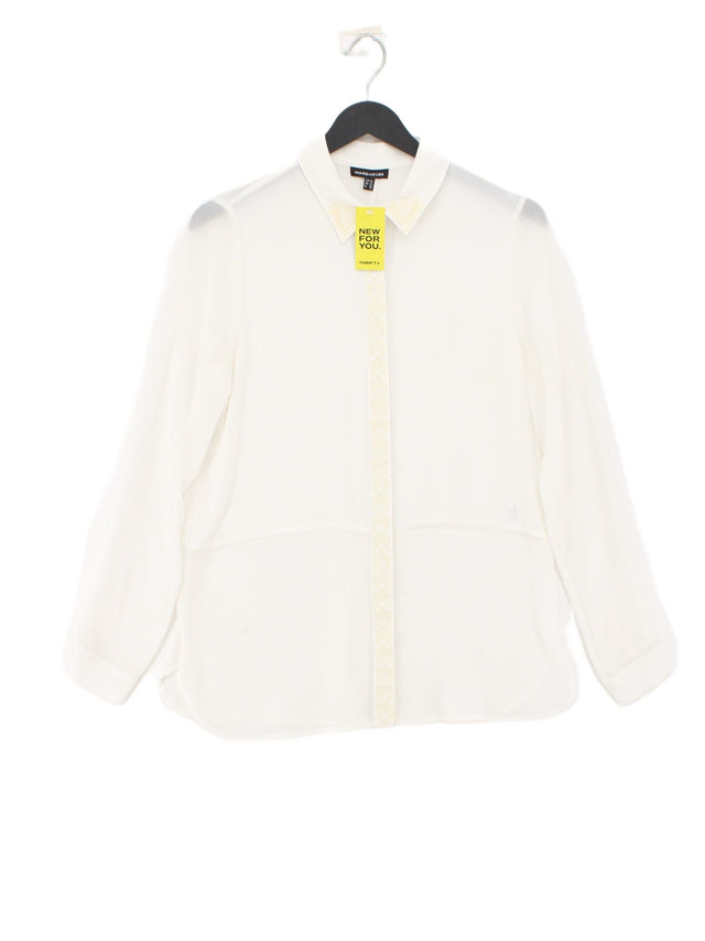 Warehouse Women's Shirt UK 10 White 100% Polyester